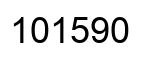 Number 101590 black image