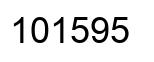 Number 101595 black image