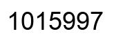 Number 1015997 black image