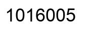 Number 1016005 black image