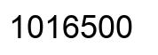 Number 1016500 black image