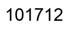 Number 101712 black image
