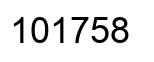 Number 101758 black image