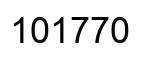 Number 101770 black image