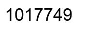 Number 1017749 black image