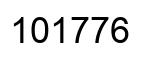 Number 101776 black image
