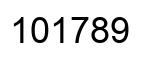 Number 101789 black image