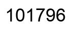 Number 101796 black image