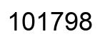 Number 101798 black image