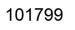 Number 101799 black image