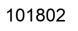 Number 101802 black image