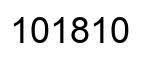 Number 101810 black image