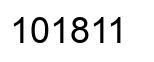 Number 101811 black image