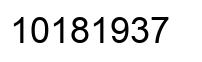 Number 10181937 black image