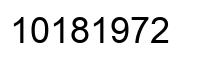 Number 10181972 black image
