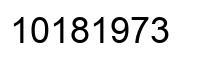 Number 10181973 black image