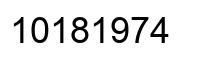 Number 10181974 black image