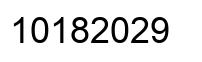 Number 10182029 black image