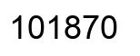 Number 101870 black image