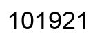 Number 101921 black image