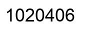 Number 1020406 black image