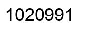 Number 1020991 black image
