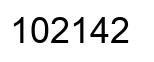 Number 102142 black image