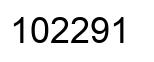 Number 102291 black image
