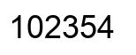 Number 102354 black image