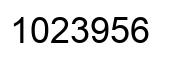 Number 1023956 black image
