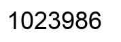 Number 1023986 black image