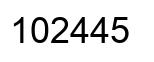 Número 102445 imagen negro