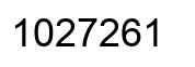 Number 1027261 black image