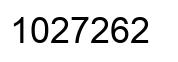 Number 1027262 black image
