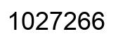 Number 1027266 black image