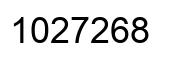 Number 1027268 black image