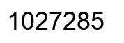 Number 1027285 black image