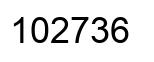 Number 102736 black image