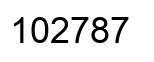 Número 102787 imagen negro