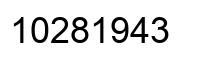 Number 10281943 black image