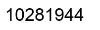Number 10281944 black image