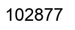 Number 102877 black image