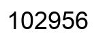 Número 102956 imagen negro