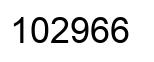 Number 102966 black image