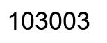 Número 103003 imagen negro