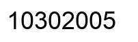 Number 10302005 black image