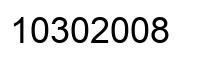 Number 10302008 black image