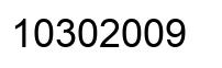 Number 10302009 black image