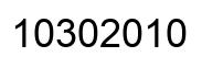 Number 10302010 black image