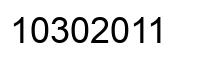 Number 10302011 black image
